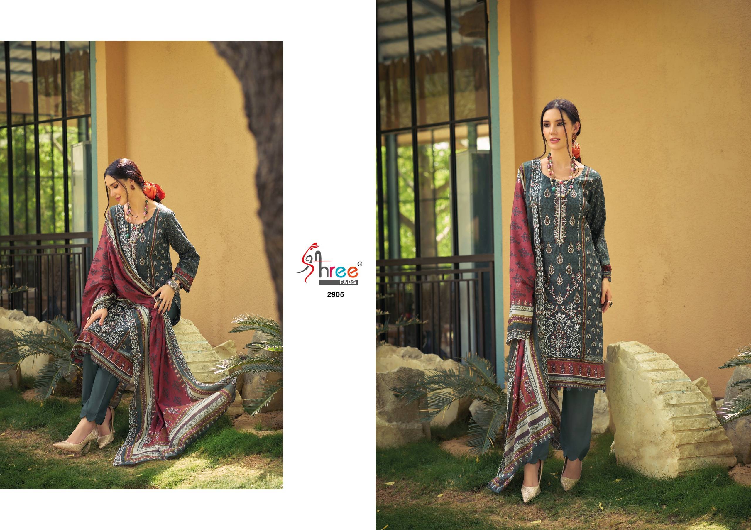 BIN SAEED LAWN COLLECTION VOL-29 BY SHREE FAB 2901 TO 2906 SERIES Pakistani Stylish Beautiful Colourful Printed PURE LAWN COTTON Stitched Dresses At Wholesale Price